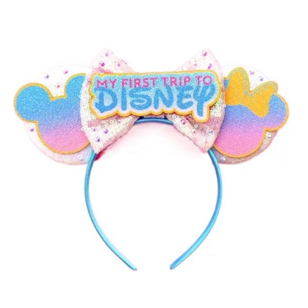 Mickey Mouse Themed Headbands | Bow Minnie Sequin Head | Multi Colored